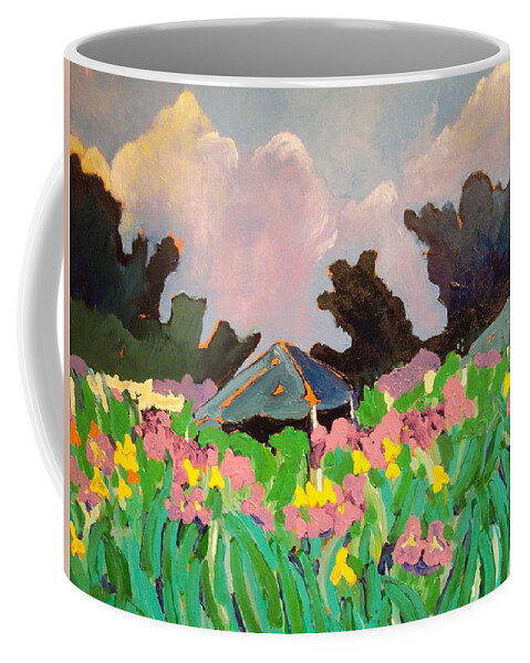 Garden Coffee Mug featuring the painting Garden Party 2 by Rodger Ellingson