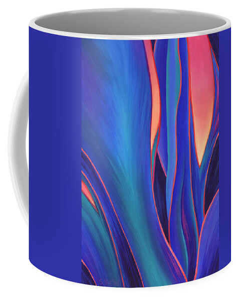 Abstract Coffee Mug featuring the painting Garden Party by Sandi Whetzel