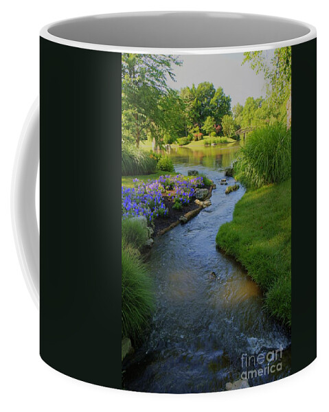 Garden Coffee Mug featuring the photograph Garden Stream HDR #9795 by Crystal Nederman