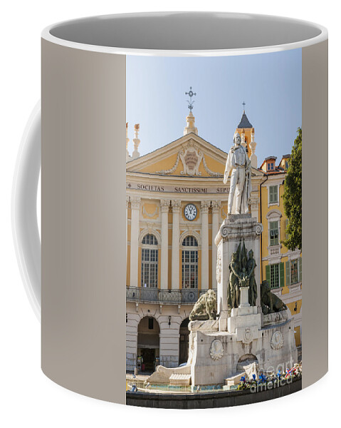 Giuseppe Coffee Mug featuring the photograph Garibaldi monument in Nice France by Elena Elisseeva