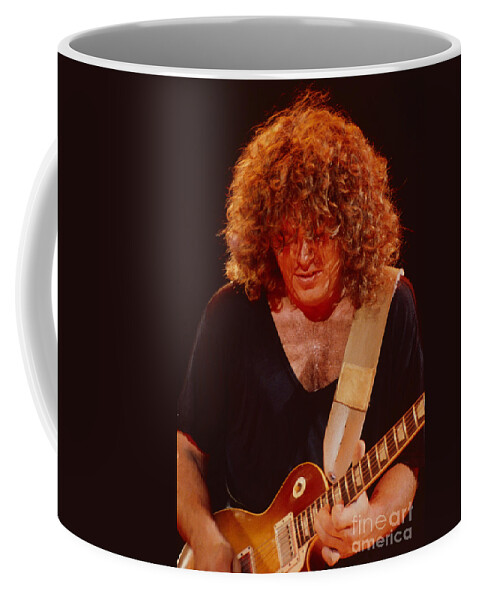 Gary Richrath Coffee Mug featuring the photograph Gary Richrath of REO Speedwagon at Oakland Auditorium 1979 by Daniel Larsen