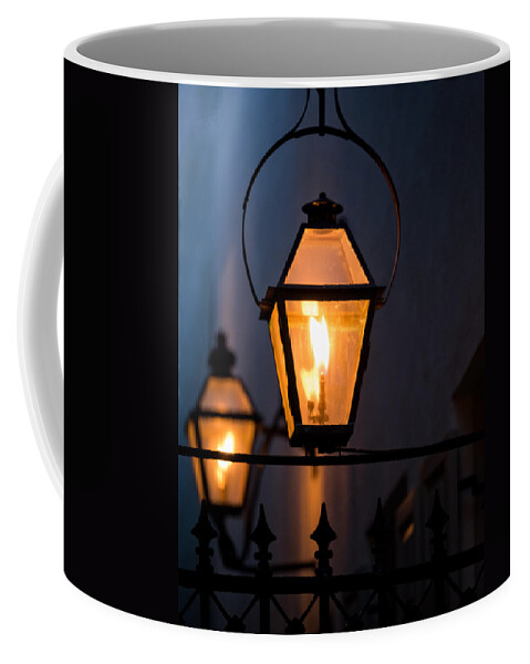 Gas Coffee Mug featuring the photograph Gas Lights by David Kay