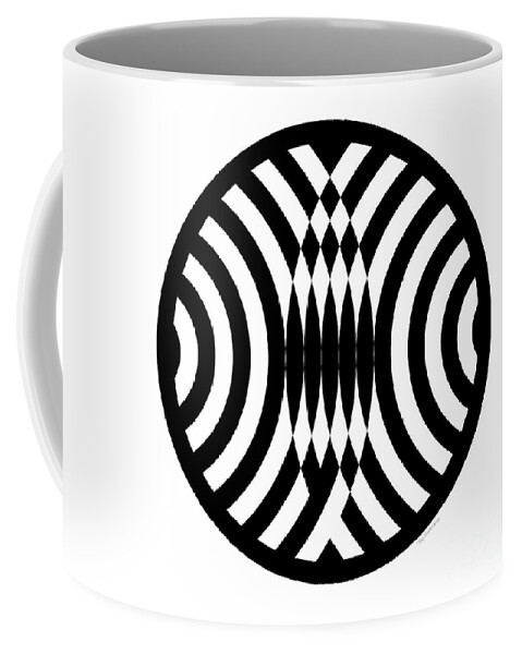 Black Coffee Mug featuring the digital art Geomentric Circle 4 by Amy Kirkpatrick