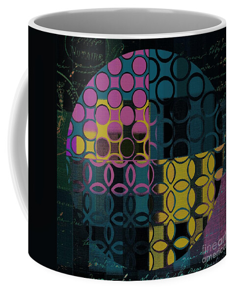 Black Coffee Mug featuring the digital art Geomix 14 - j049173176b2t by Variance Collections