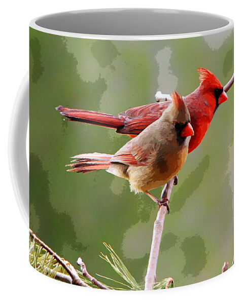 Aviary Coffee Mug featuring the photograph George and Gracie by John Freidenberg