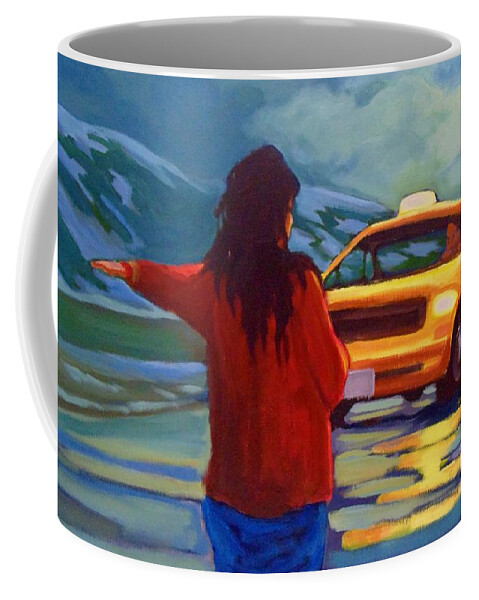 Get Me Home Coffee Mug featuring the painting Get Me Home by John Malone