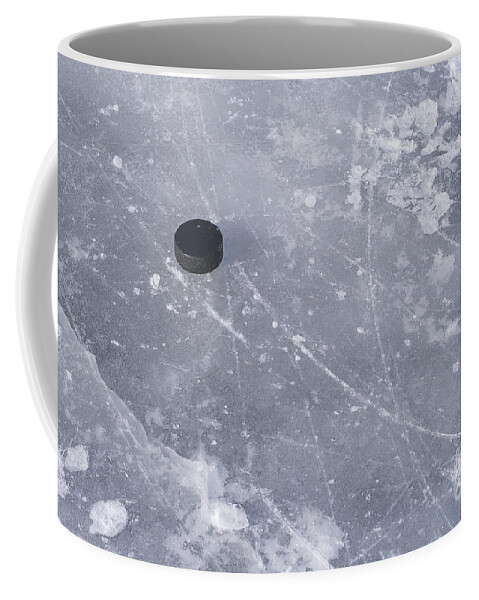 Puck Coffee Mug featuring the photograph Get the puck outta here by Steven Ralser