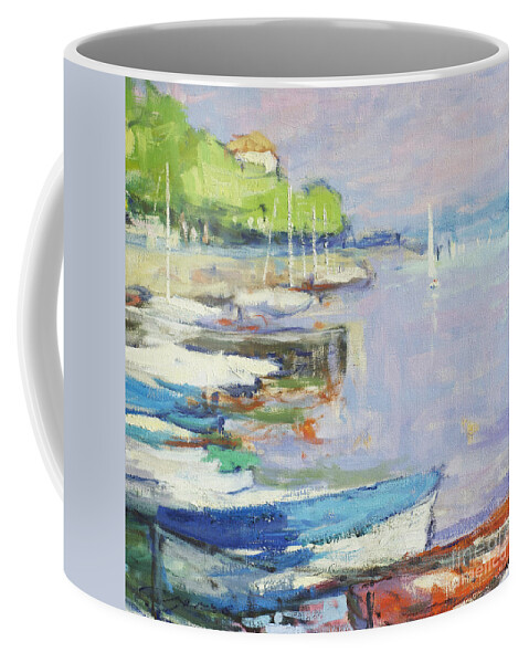 Fresia Coffee Mug featuring the painting Getting a Rush by Jerry Fresia