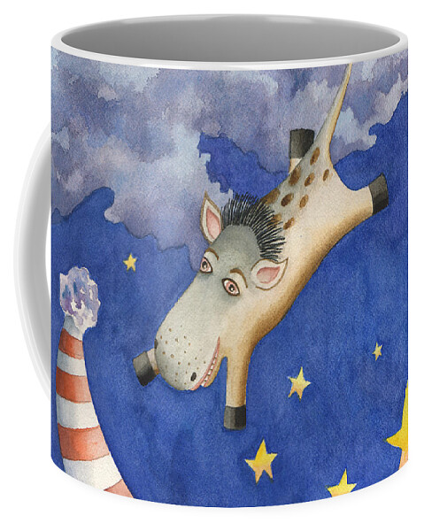 Spike The Dhog Painting Coffee Mug featuring the painting Getting Closer by Anne Gifford