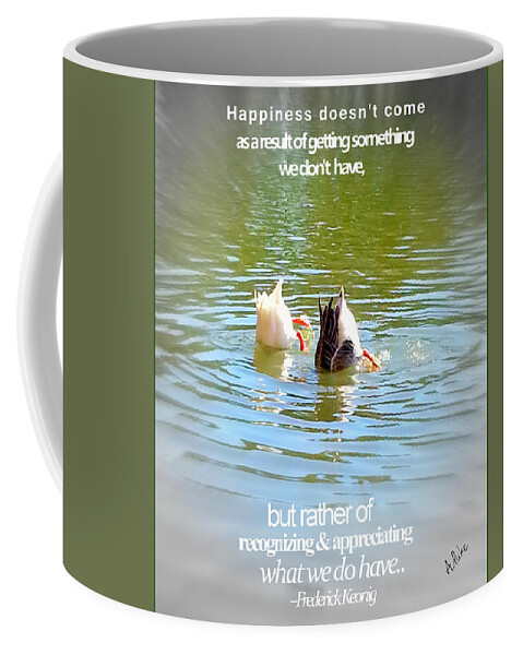 Ducks Coffee Mug featuring the photograph Getting Happiness by Maria Aduke Alabi