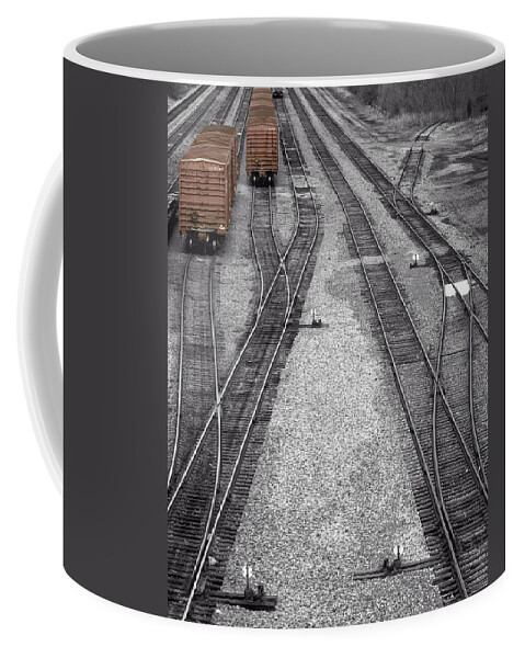 Bristol Coffee Mug featuring the photograph Getting on the Right Track by Denise Beverly