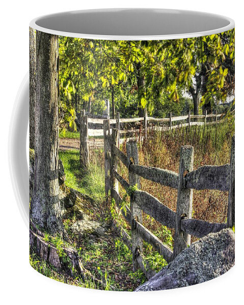 Gettysburg Coffee Mug featuring the photograph Gettysburg at Rest - Late Summer Along the J. Weikert Farm Lane by Michael Mazaika