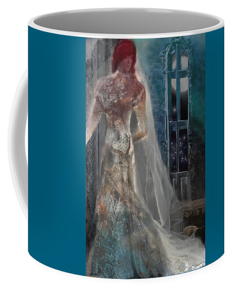 Ghost Coffee Mug featuring the digital art Ghost Bride by Lisa Yount
