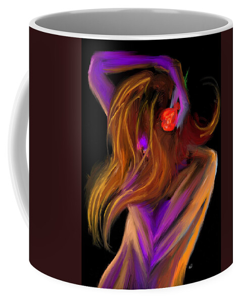 Flower Coffee Mug featuring the painting Gift of Love by Angela Stanton