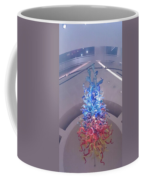 Glass Coffee Mug featuring the photograph Glass Ceiling Lamp by Moshe Harboun