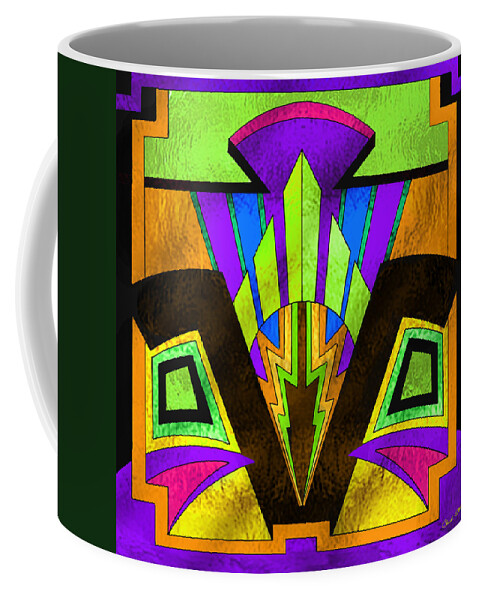 Glass Pattern 5-a Coffee Mug featuring the digital art Glass Pattern 5 B by Chuck Staley