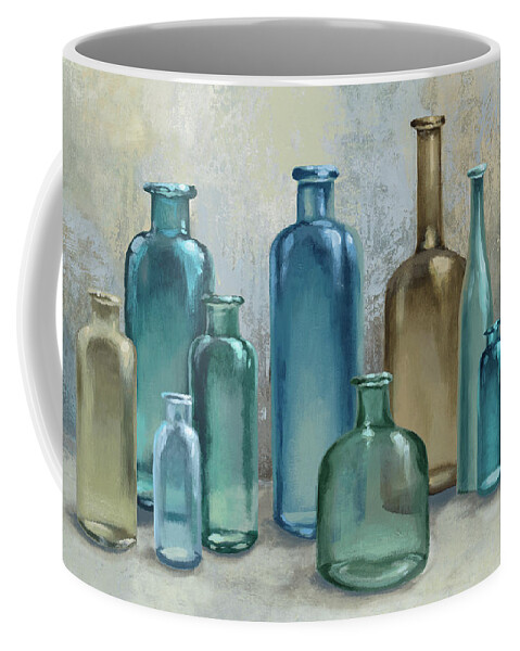 Glass Coffee Mug featuring the painting Glass Reflections by Michael Marcon