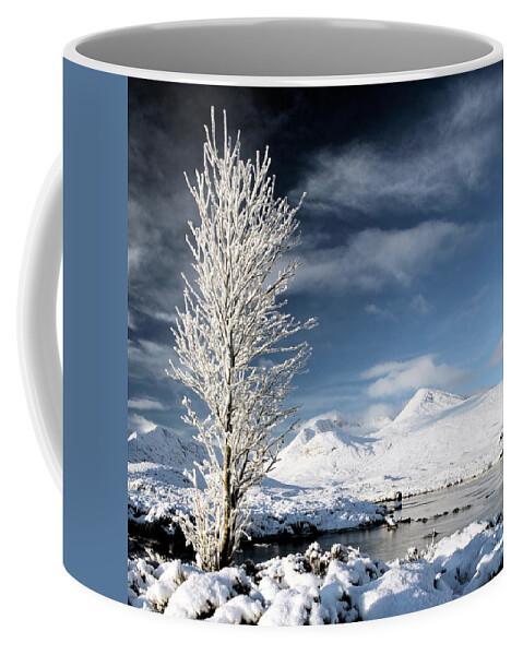 Snow Covered Landscape Coffee Mug featuring the photograph Glencoe winter landscape by Grant Glendinning