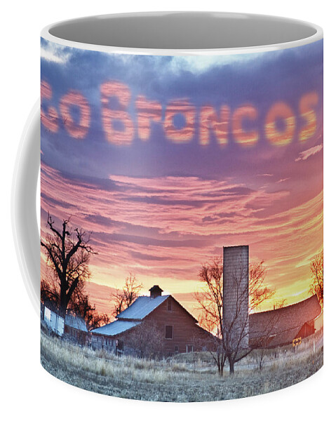 Broncos Coffee Mug featuring the photograph Go Broncos Colorado Country by James BO Insogna