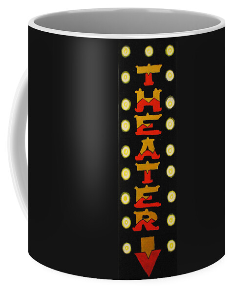 Theater Signs Coffee Mug featuring the painting Going to the Theater by Patricia Arroyo