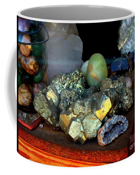  Coffee Mug featuring the photograph Gold and Gemstones by Renee Trenholm