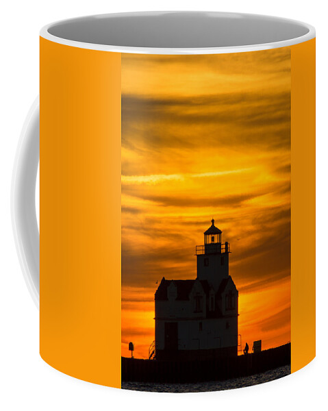 Lighthouse Coffee Mug featuring the photograph Gold Fusion by Bill Pevlor