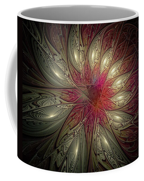 Digital Art Coffee Mug featuring the digital art Gold-Tipped by Amanda Moore
