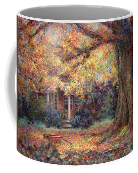 Autumn Coffee Mug featuring the painting Golden Autumn by Susan Savad