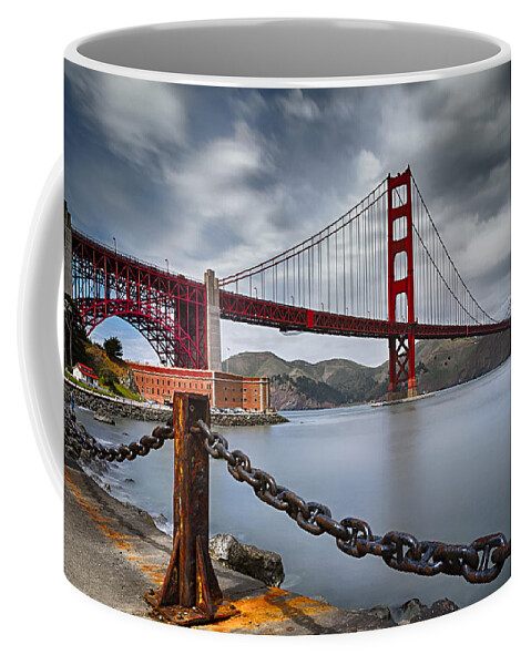 California Coffee Mug featuring the photograph Golden Gate Bridge by Eduard Moldoveanu