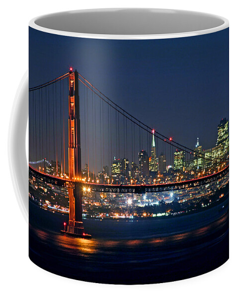 Golden Gate Bridge Coffee Mug featuring the photograph Golden Gate Night 10-26-10 by Christopher McKenzie
