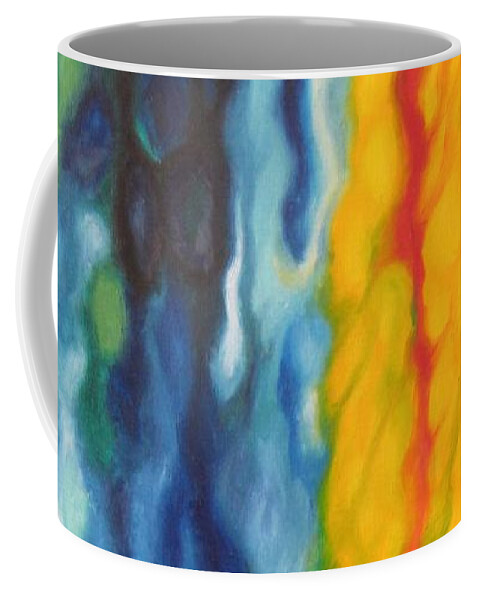 Noewi Coffee Mug featuring the painting Golden Goddess by Jindra Noewi