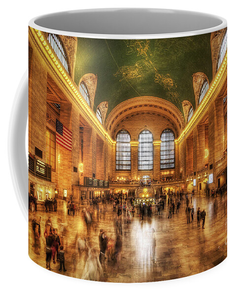 Art Coffee Mug featuring the photograph Golden Grand Central by Yhun Suarez