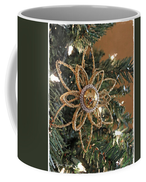 Christmas Ornament Coffee Mug featuring the photograph Golden Ornament by Sylvia Thornton