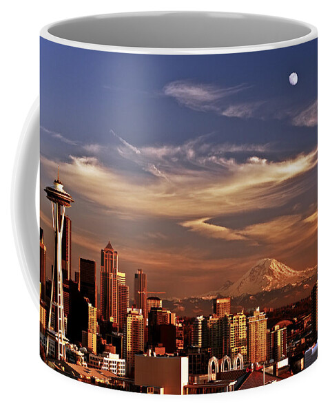 Seattle Coffee Mug featuring the photograph Golden Seattle by Darren White