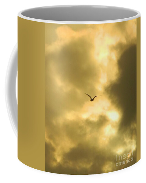 Birds Coffee Mug featuring the photograph Golden Sky by Gallery Of Hope 