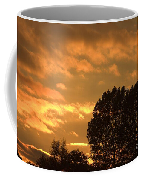 Sunset Silhouette Coffee Mug featuring the photograph Golden Sunset Clouds by Jeremy Hayden