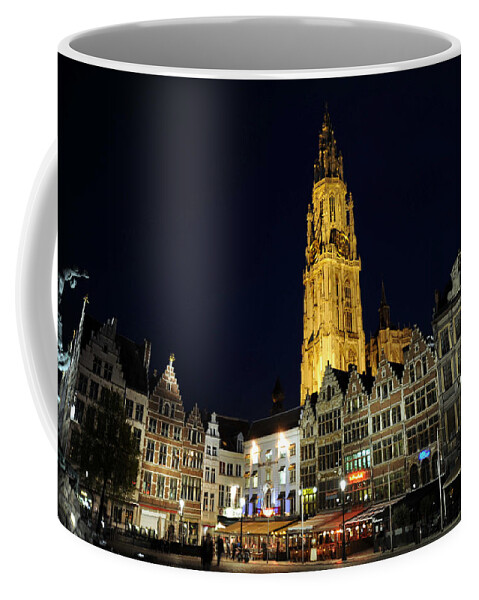 Antwerp Belgium Coffee Mug featuring the photograph Golden Tower by Richard Gehlbach