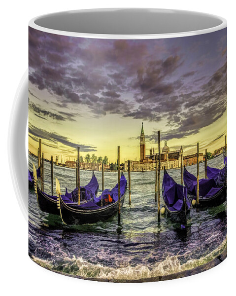 Adriatic Coffee Mug featuring the photograph Gondolas by Maria Coulson