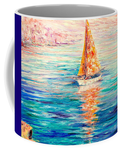 Contemporary Impressionism Coffee Mug featuring the painting Good Morning Beautiful by Helen Kagan
