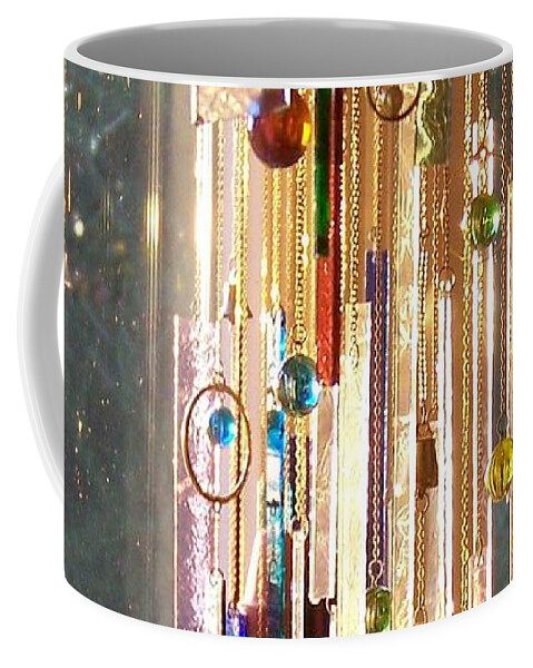 Stained Glass Coffee Mug featuring the glass art Good Morning Sunshine - Sun Catcher by Jackie Mueller-Jones