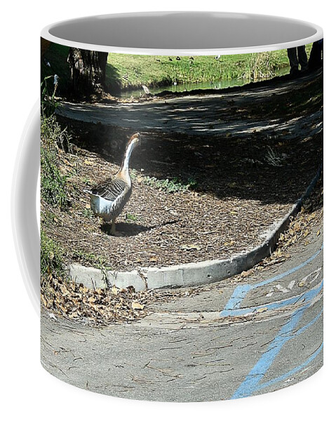 Nature Coffee Mug featuring the photograph Goose Guard by Michael Gordon