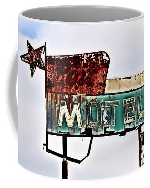 Motel Coffee Mug featuring the photograph Got a room by Michael Porchik