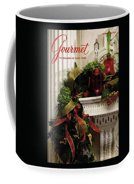Gourmet Magazine Cover Featuring Christmas Garland Coffee Mug