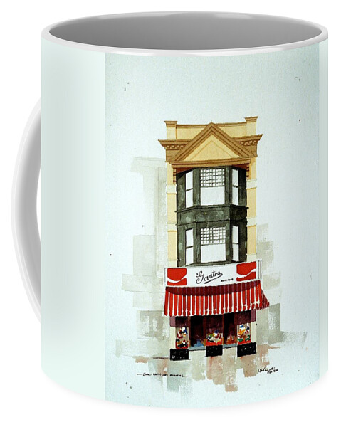 Wilmington De Coffee Mug featuring the painting Govatos' Candy Store by William Renzulli
