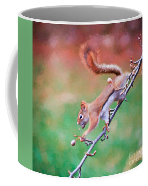 Squirrel Coffee Mug featuring the photograph Grab Life By The Berries by Kerri Farley