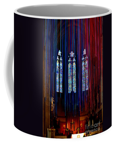 Grace Cathedral Coffee Mug featuring the photograph Grace Cathedral with Ribbons by Dean Ferreira