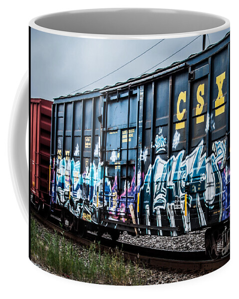 Train Coffee Mug featuring the photograph Graffiti 2 by Ronald Grogan