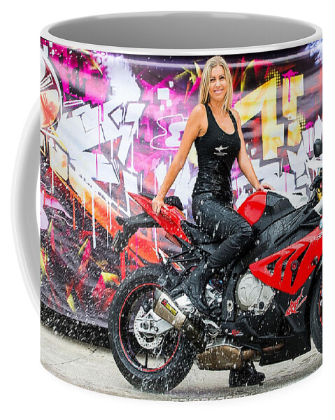 Motorcycle Coffee Mug featuring the photograph Graffiti by Lawrence Christopher