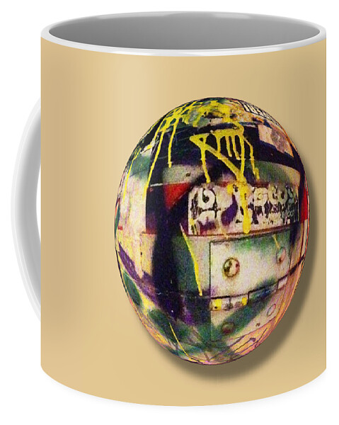 Circle Coffee Mug featuring the painting Graffiti Orb 2 by Tony Rubino