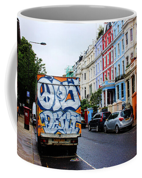 London Coffee Mug featuring the photograph Grafitti Truck by Nicky Jameson
